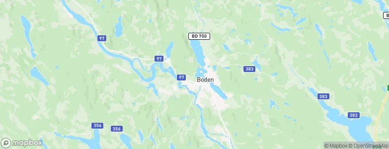 Bodens Kommun, Sweden Map