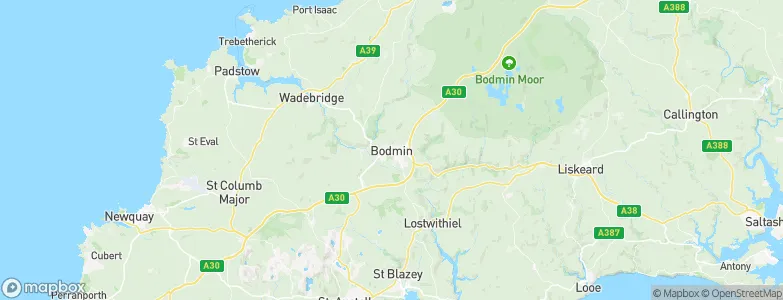 Bodmin, United Kingdom Map
