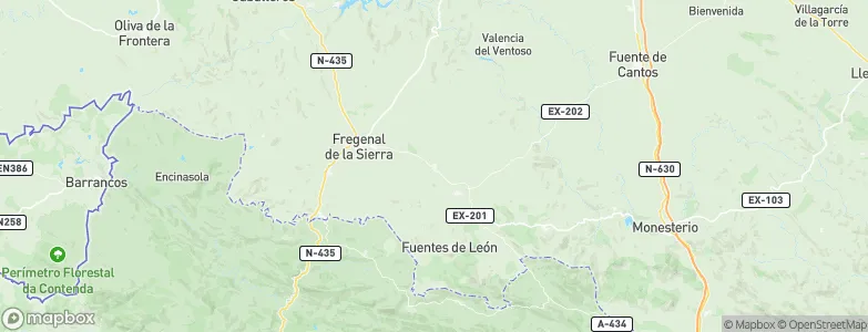 Bodonal de la Sierra, Spain Map