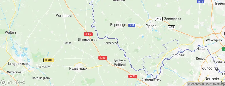 Boeschepe, France Map