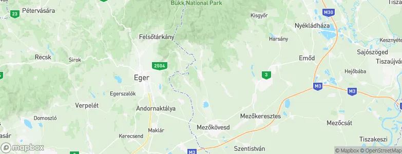 Bogács, Hungary Map