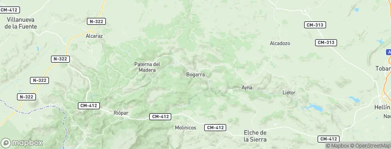 Bogarra, Spain Map