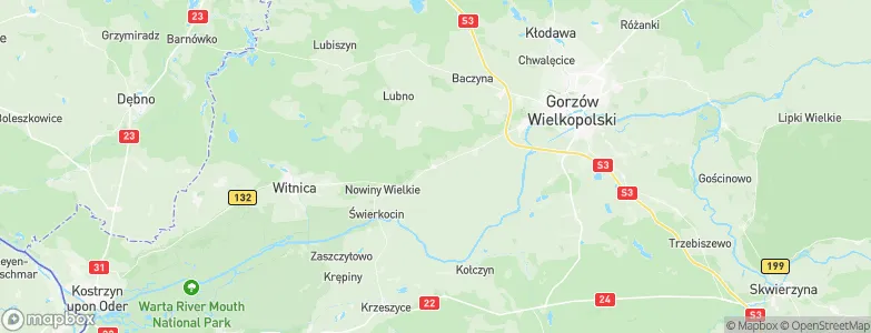 Bogdaniec, Poland Map