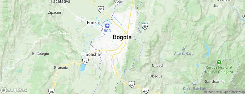 Bogota, Colombia Map