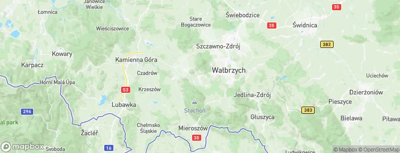 Boguszów-Gorce, Poland Map
