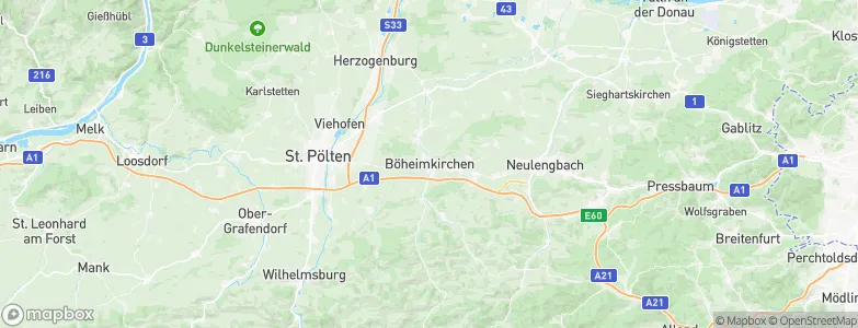 Böheimkirchen, Austria Map