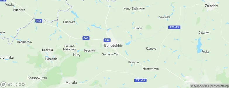 Bohodukhiv, Ukraine Map