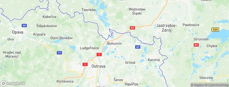 Bohumín, Czechia Map
