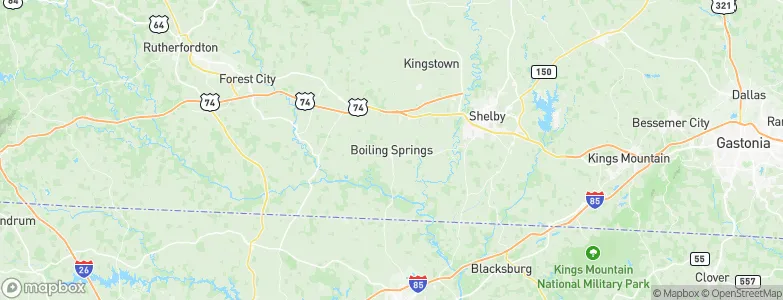 Boiling Springs, United States Map