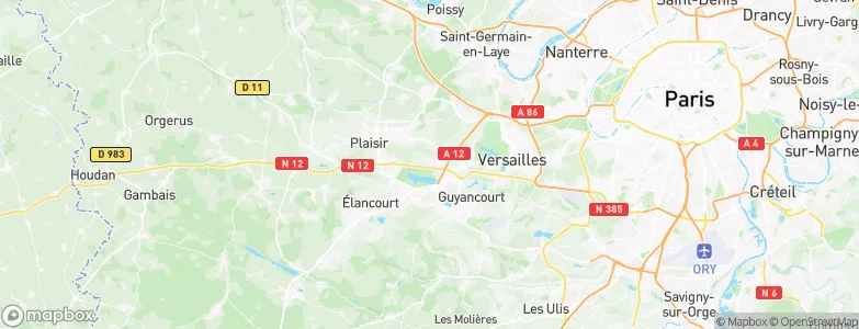 Bois-d'Arcy, France Map