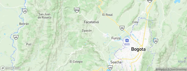 Bojacá, Colombia Map