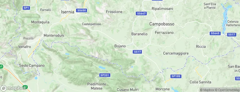 Bojano, Italy Map