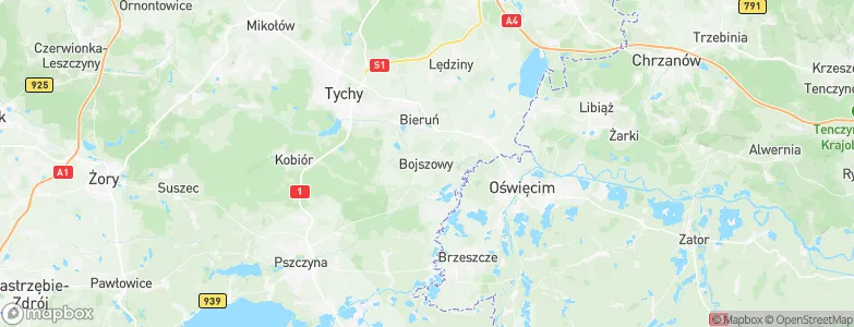 Bojszowy, Poland Map