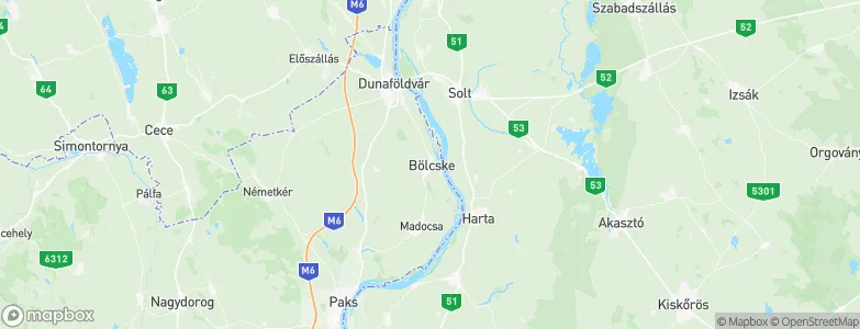 Bölcske, Hungary Map