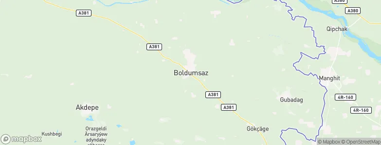 Boldumsaz, Turkmenistan Map