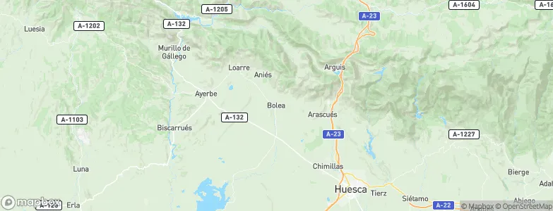 Bolea, Spain Map