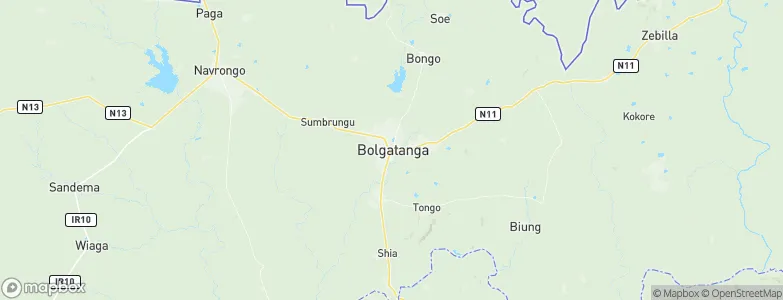 Bolgatanga, Ghana Map