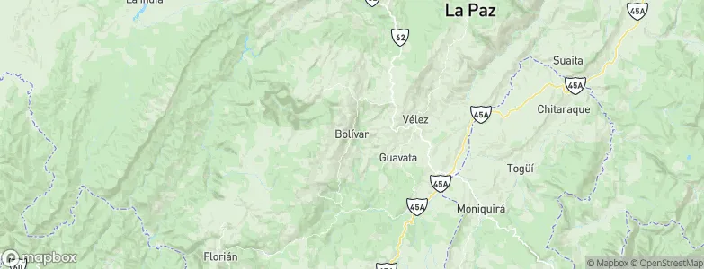 Bolívar, Colombia Map