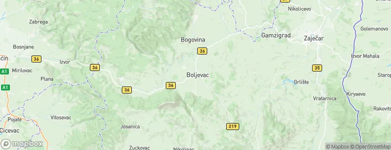 Boljevac, Serbia Map