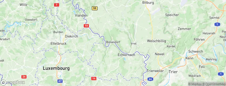 Bollendorf-Pont, Luxembourg Map