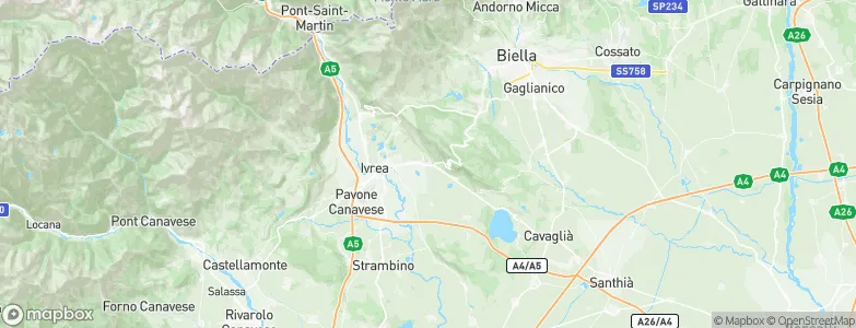 Bollengo, Italy Map