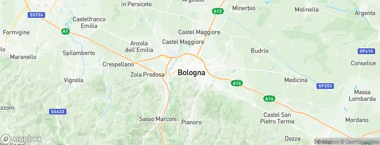 Bologna, Italy Map