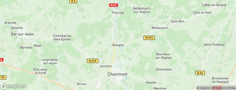 Bologne, France Map