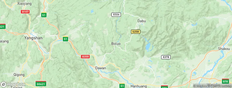 Boluo, China Map