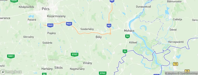 Bóly, Hungary Map