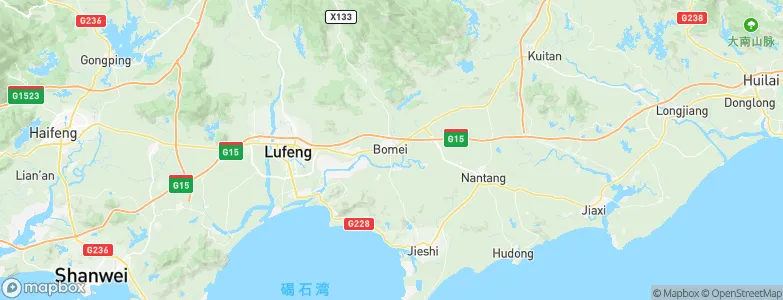 Bomei, China Map
