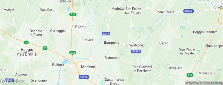 Bomporto, Italy Map