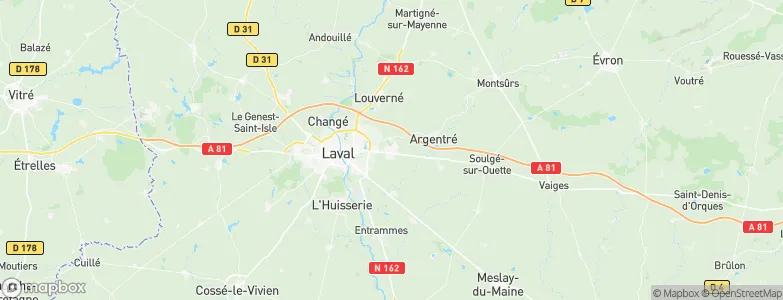 Bonchamp-lès-Laval, France Map