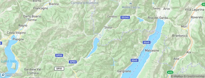 Bondone, Italy Map