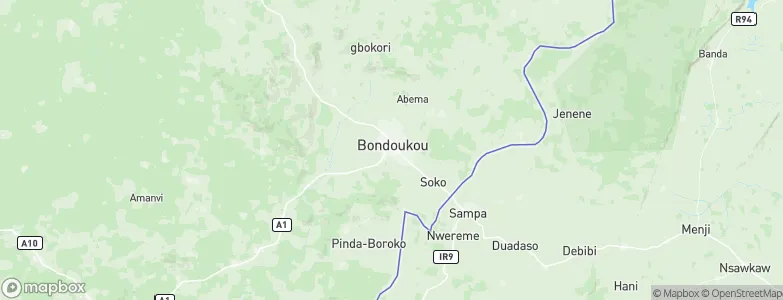 Bondoukou, Ivory Coast Map