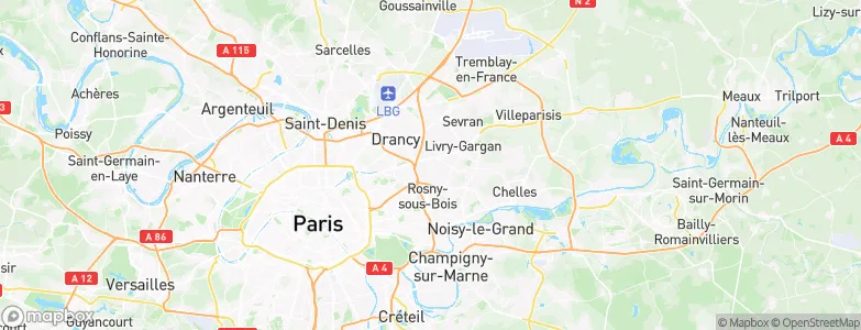 Bondy, France Map