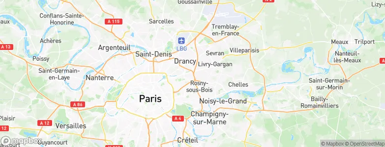 Bondy, France Map