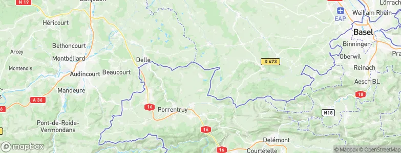 Bonfol, Switzerland Map