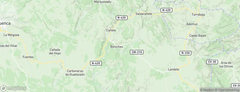 Boniches, Spain Map