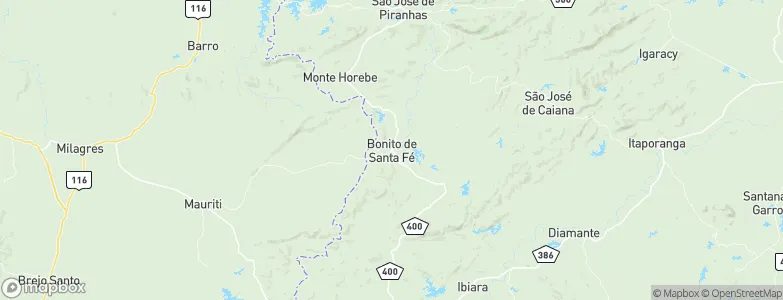 Bonito de Santa Fé, Brazil Map