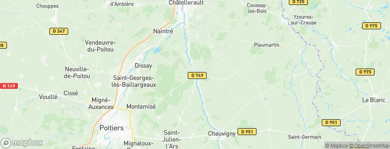 Bonneuil-Matours, France Map