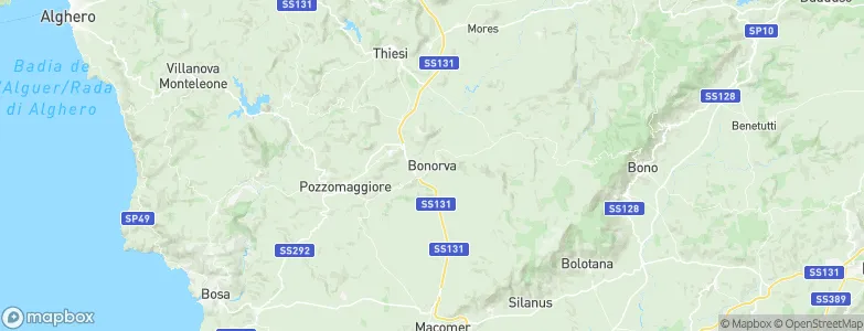 Bonorva, Italy Map