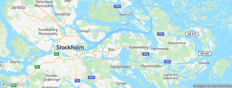 Boo, Sweden Map