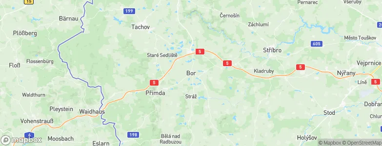 Bor, Czechia Map