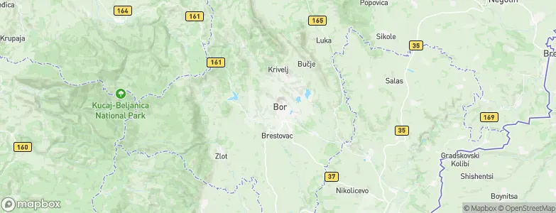 Bor, Serbia Map