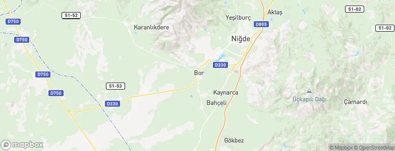 Bor, Turkey Map