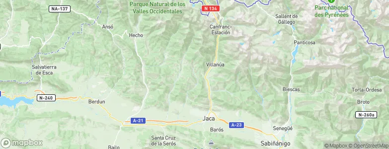 Borau, Spain Map