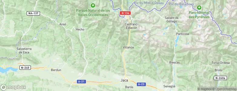 Borau, Spain Map