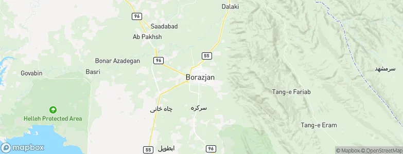 Borazjan, Iran Map