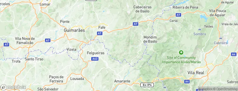 Borba de Montanha, Portugal Map