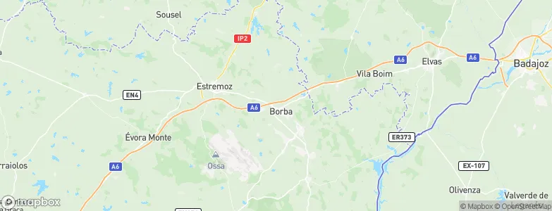 Borba Municipality, Portugal Map